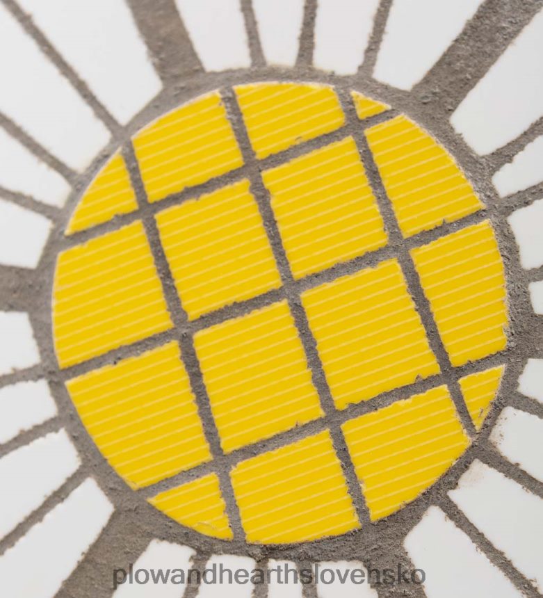 Plow & Hearth mozaikový odrazový mostík - žltý 6P208P691 dvor a záhrada