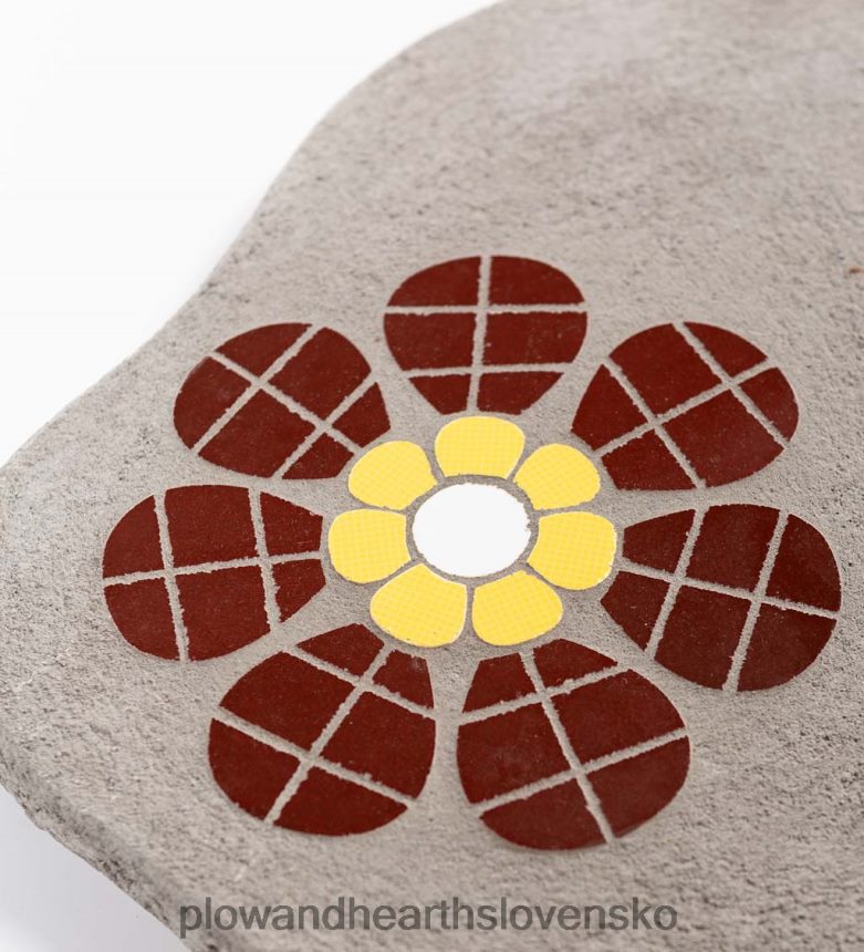 Plow & Hearth mozaikový odrazový mostík - žltý 6P208P691 dvor a záhrada