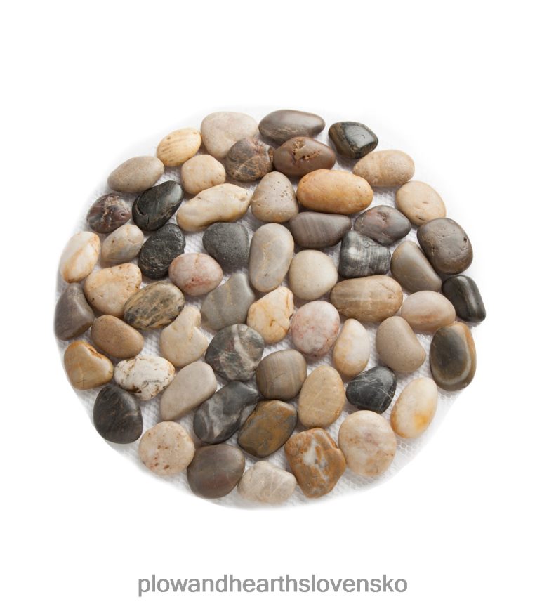 Plow & Hearth prírodné nášľapné kamene z riečnej skaly s flexibilným PVC podkladom, sada 3 ks 6P208P688 dvor a záhrada