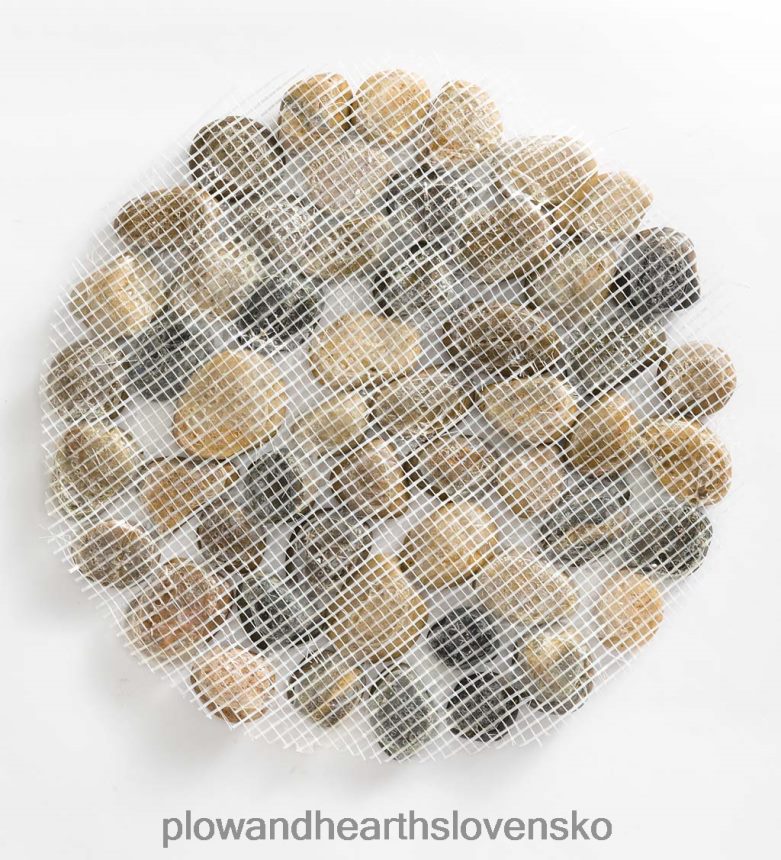 Plow & Hearth prírodné nášľapné kamene z riečnej skaly s flexibilným PVC podkladom, sada 3 ks 6P208P688 dvor a záhrada