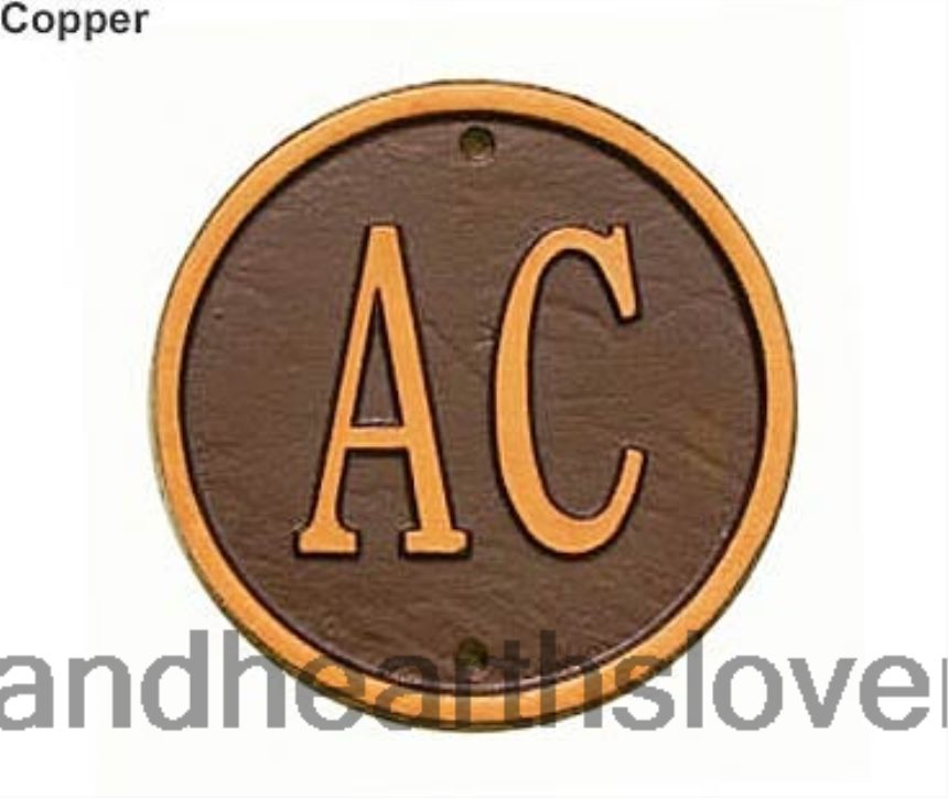 Plow & Hearth v USA ručne vyrobená liata hliníková personalizovaná trávniková plaketa - starožitná meď 6P208P694 dvor a záhrada