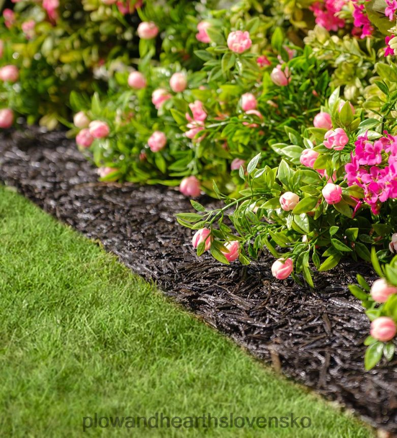 Plow & Hearth trvalý mulčovací okraj z recyklovanej gumy 6P208P669 dvor a záhrada