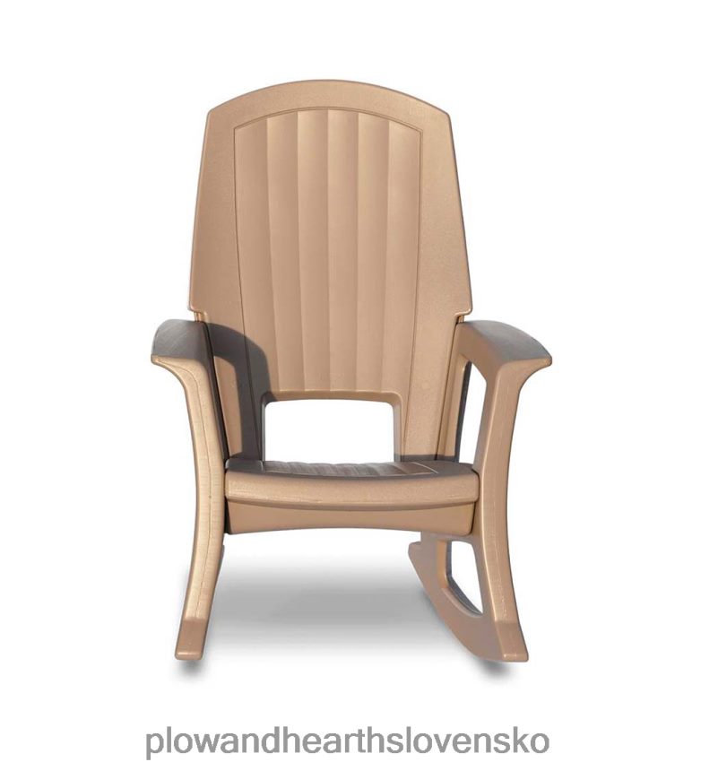 Plow & Hearth Ekologické hojdacie kreslo rockaway do každého počasia - hnedá 6P208P678 dvor a záhrada