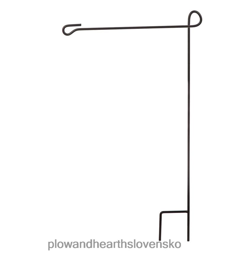 Plow & Hearth Kovový stojan na záhradnú vlajku cintorínskej veľkosti 6P208P651 dvor a záhrada