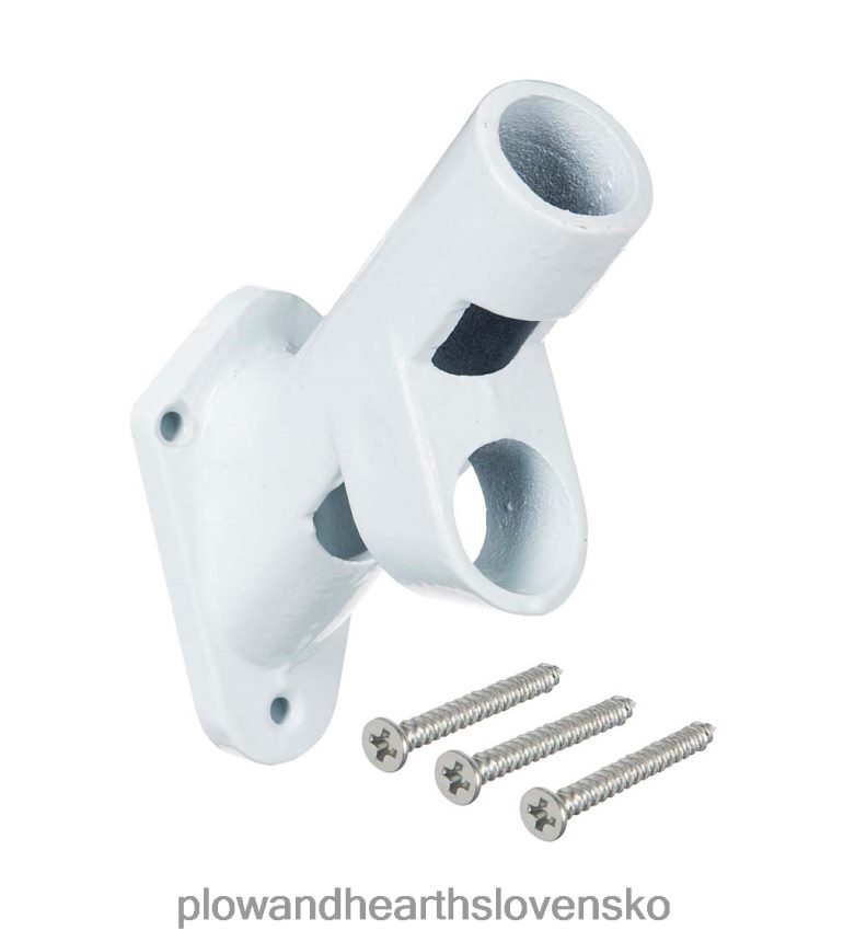 Plow & Hearth dvojpolohový hliníkový držiak domovej vlajky s bielou povrchovou úpravou 6P208P642 dvor a záhrada