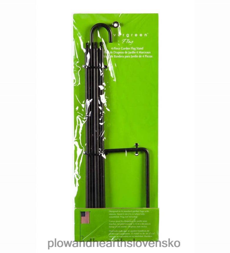 Plow & Hearth 4-dielny stojan na záhradnú vlajku s koncovkou 6P208P374 dvor a záhrada
