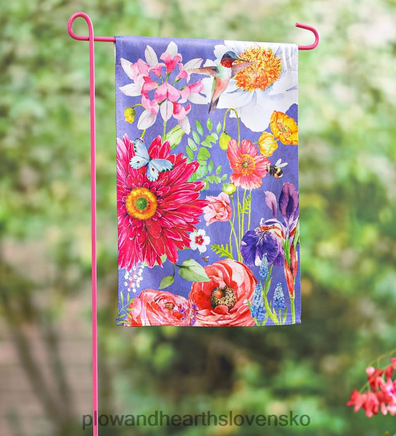 Plow & Hearth anglická záhradná semišová záhradná vlajka 6P208P567 dvor a záhrada