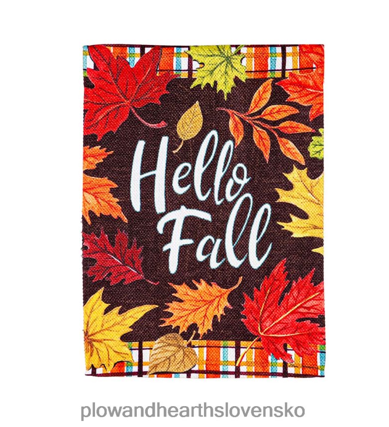 Plow & Hearth pléd ahoj jeseň semiš záhradná vlajka 6P208P609 dvor a záhrada
