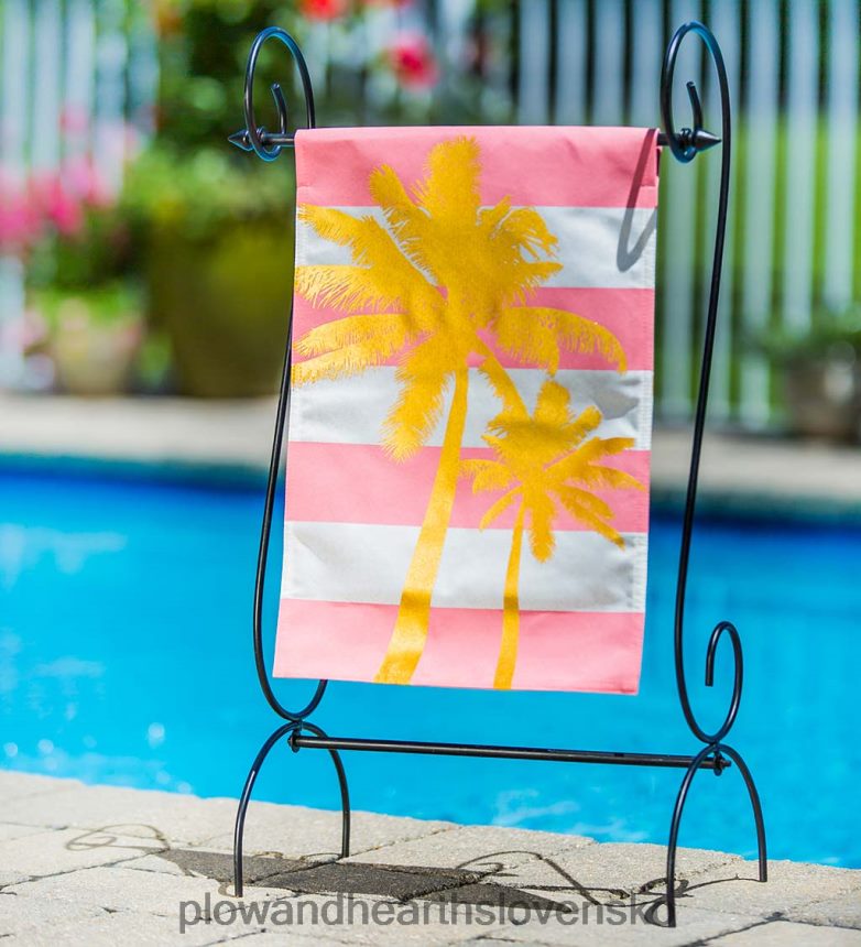 Plow & Hearth rolovací stojan na záhradnú vlajku 6P208P381 dvor a záhrada