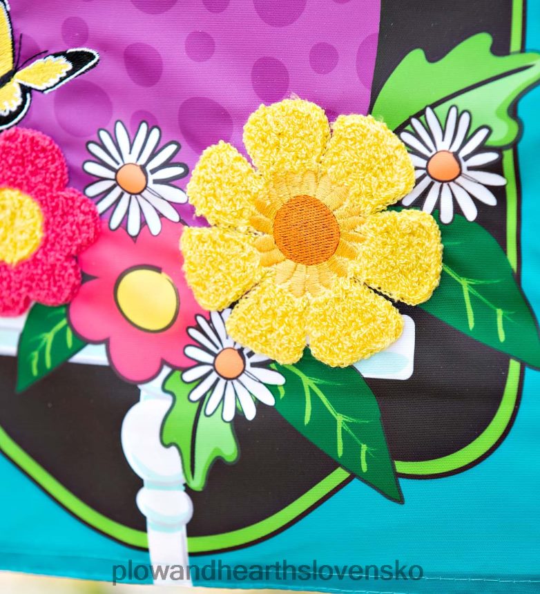 Plow & Hearth sedmokráska vtáčia búdka nášivka záhradná vlajka 6P208P579 dvor a záhrada