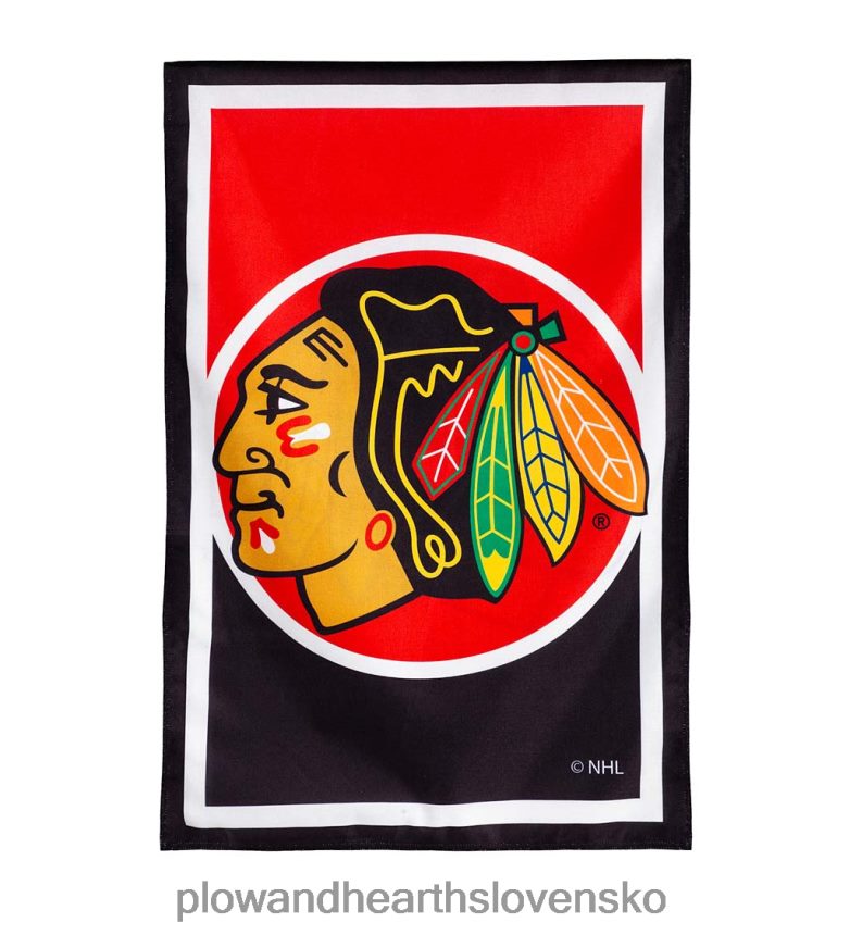 Plow & Hearth nhl hokejová vlajka - chicago blackhawks 6P208P631 dvor a záhrada