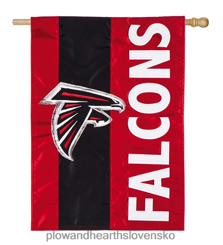 Plow & Hearth obojstranne zdobená nášivka nfl team pride domová vlajka - atlanta falcons 6P208P635 dvor a záhrada