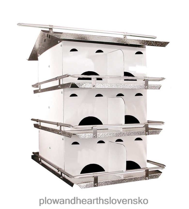 Plow & Hearth 12-izbová fialová martinská vtáčia búdka s otvormi odolnými voči škorcom 6P208P889 dvor a záhrada