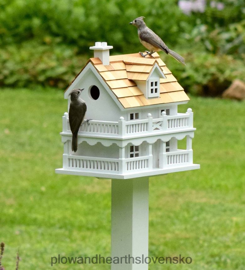 Plow & Hearth drevená súprava pre vtáčiky z tresky a podstavca 6P208P873 dvor a záhrada