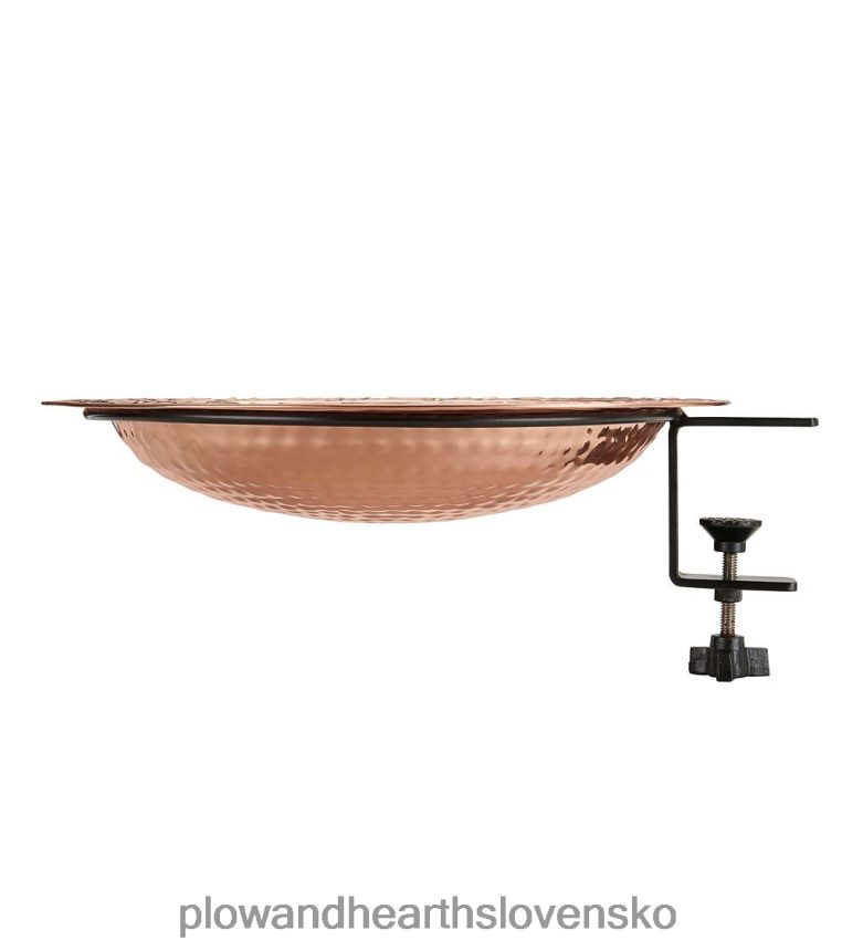 Plow & Hearth veľká paluba namontovaná medená vaňa pre vtáky 6P208P836 dvor a záhrada