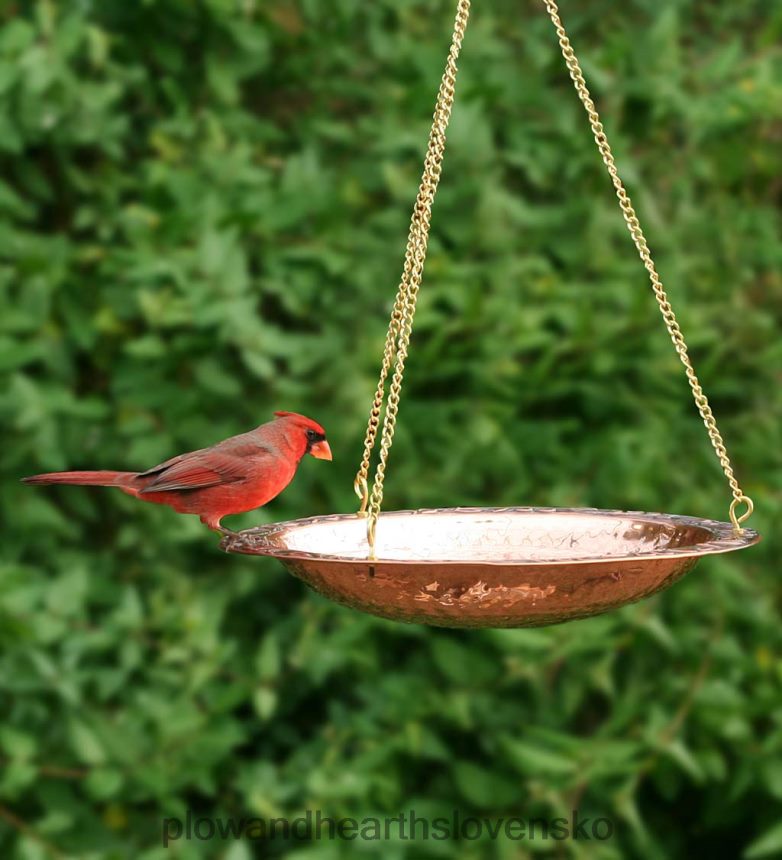 Plow & Hearth závesná vanička pre vtáky z čistej medi na 17