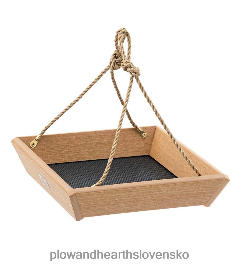 Plow & Hearth Závesné kŕmidlo pre vtáky z recyklovaného poly-reziva 6P208P815 dvor a záhrada