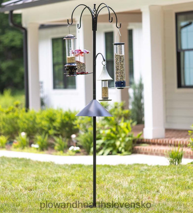 Plow & Hearth dokonalá kŕmna stanica pre voľne žijúce vtáky s 5 háčikmi 6P208P736 dvor a záhrada