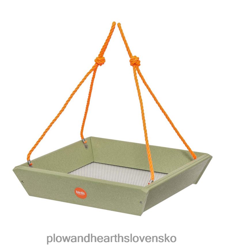Plow & Hearth farebná závesná tácka pre vtáčiky z recyklovaného polyreziva - modrá 6P208P757 dvor a záhrada