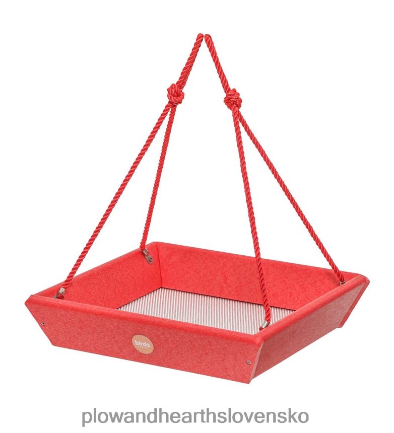 Plow & Hearth farebná závesná tácka pre vtáčiky z recyklovaného polyreziva - modrá 6P208P757 dvor a záhrada