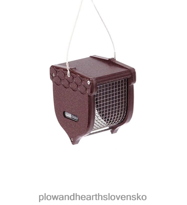 Plow & Hearth kŕmidlo pre arašidové vtáčiky z recyklovaného poly-reziva - hnedé 6P208P807 dvor a záhrada