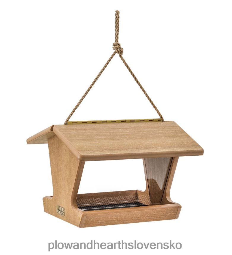 Plow & Hearth kŕmidlo pre vtáky v štýle násypky z recyklovaného poly-reziva 6P208P785 dvor a záhrada