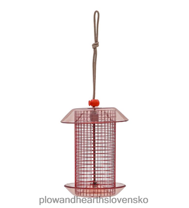 Plow & Hearth malé kŕmidlo pre vtáky zo slnečnicových semienok - koral 6P208P819 dvor a záhrada