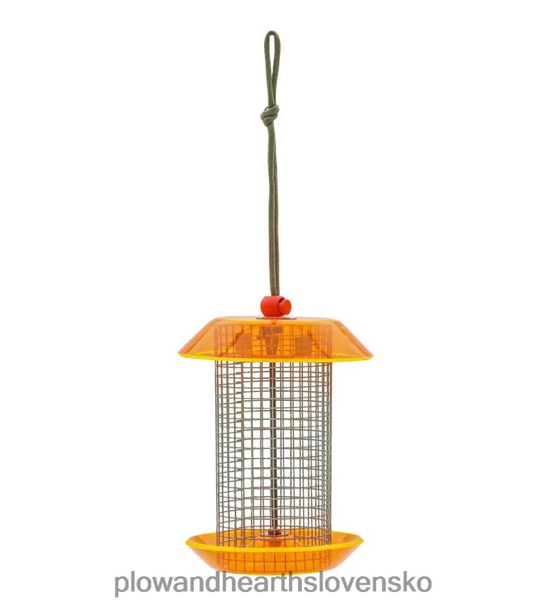 Plow & Hearth malé kŕmidlo pre vtáky zo slnečnicových semienok - koral 6P208P819 dvor a záhrada