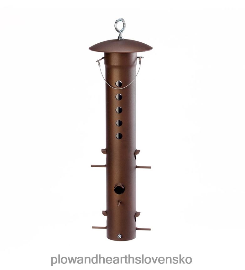 Plow & Hearth odolné kovové závesné kŕmidlo pre vtáky odolné voči medveďom 6P208P801 dvor a záhrada