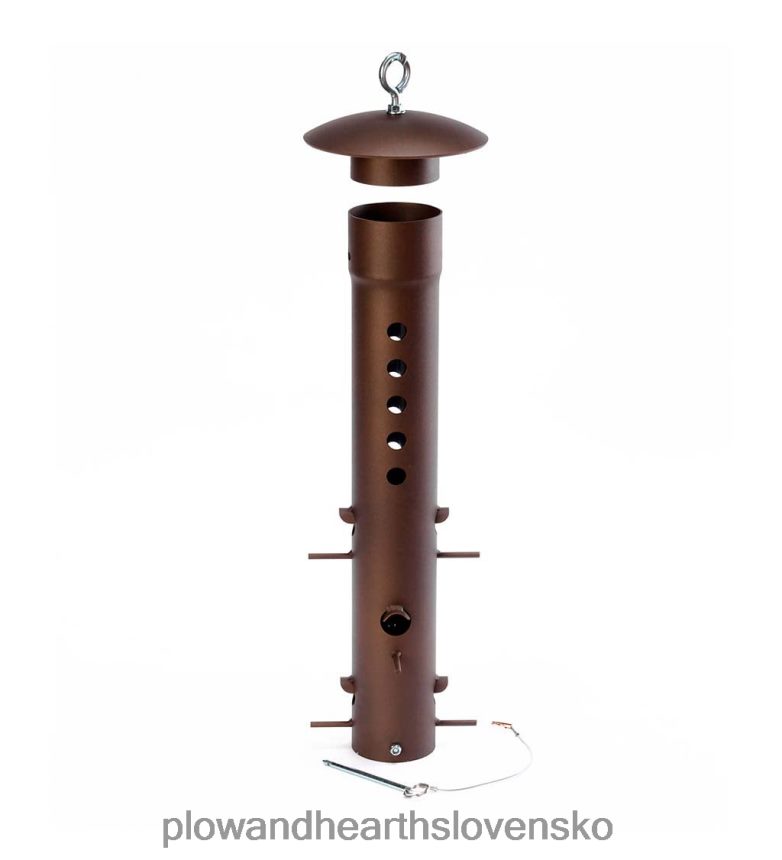 Plow & Hearth odolné kovové závesné kŕmidlo pre vtáky odolné voči medveďom 6P208P801 dvor a záhrada