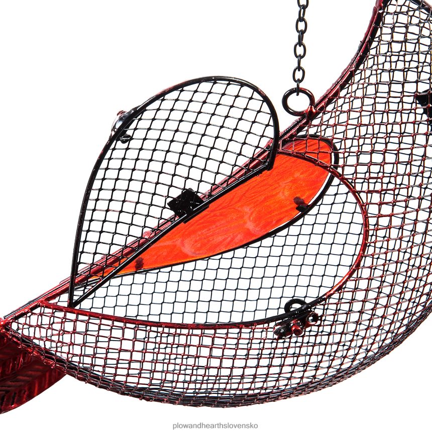 Plow & Hearth sklenené kardinálne závesné kŕmidlo pre vtáky 6P208P734 dvor a záhrada