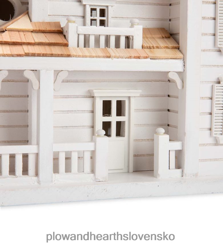 Plow & Hearth Súprava osvetlenej vtáčej búdky a podstavca na chate Kingsgate 6P208P80 dvor a záhrada