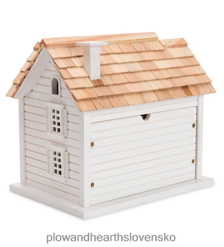 Plow & Hearth Súprava osvetlenej vtáčej búdky a podstavca na chate Kingsgate 6P208P80 dvor a záhrada