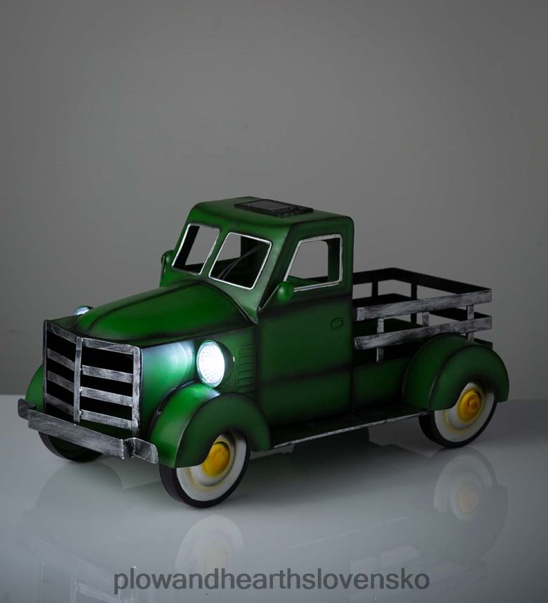 Plow & Hearth Vintage štýl solárny kvetináč - červený 6P208P187 dvor a záhrada