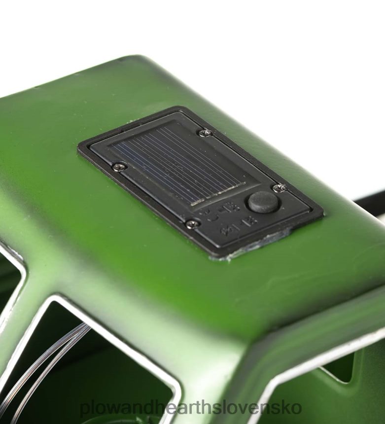 Plow & Hearth Vintage štýl solárny kvetináč - červený 6P208P187 dvor a záhrada