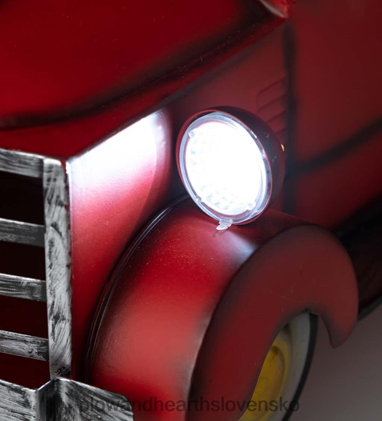 Plow & Hearth Vintage štýl solárny kvetináč - červený 6P208P187 dvor a záhrada