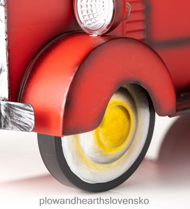 Plow & Hearth Vintage štýl solárny kvetináč - červený 6P208P187 dvor a záhrada