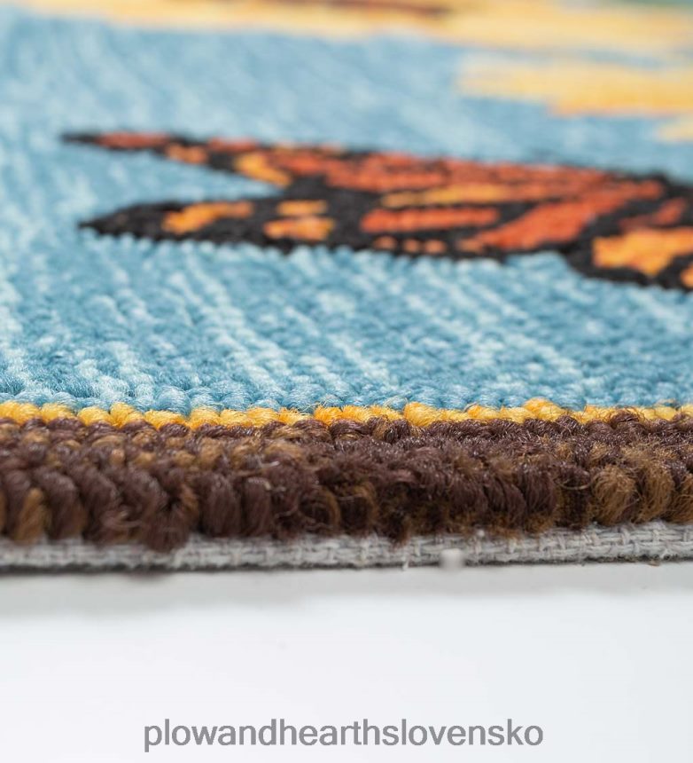 Plow & Hearth Vnútorný/vonkajší koberček so slnečnicou a motýľovými háčikmi 6P208P361 dvor a záhrada