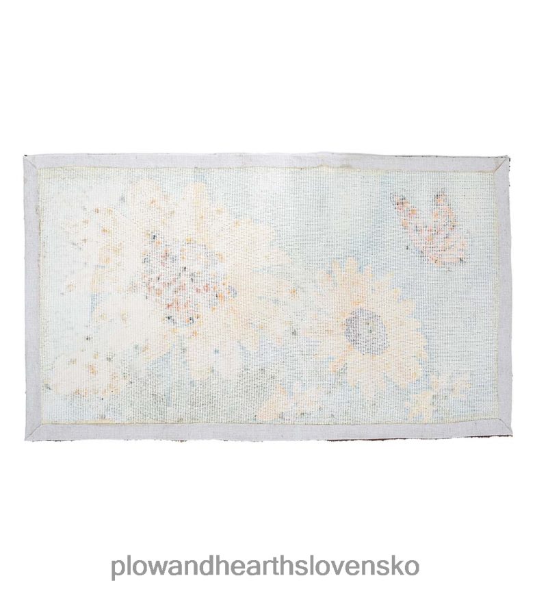 Plow & Hearth Vnútorný/vonkajší koberček so slnečnicou a motýľovými háčikmi 6P208P361 dvor a záhrada