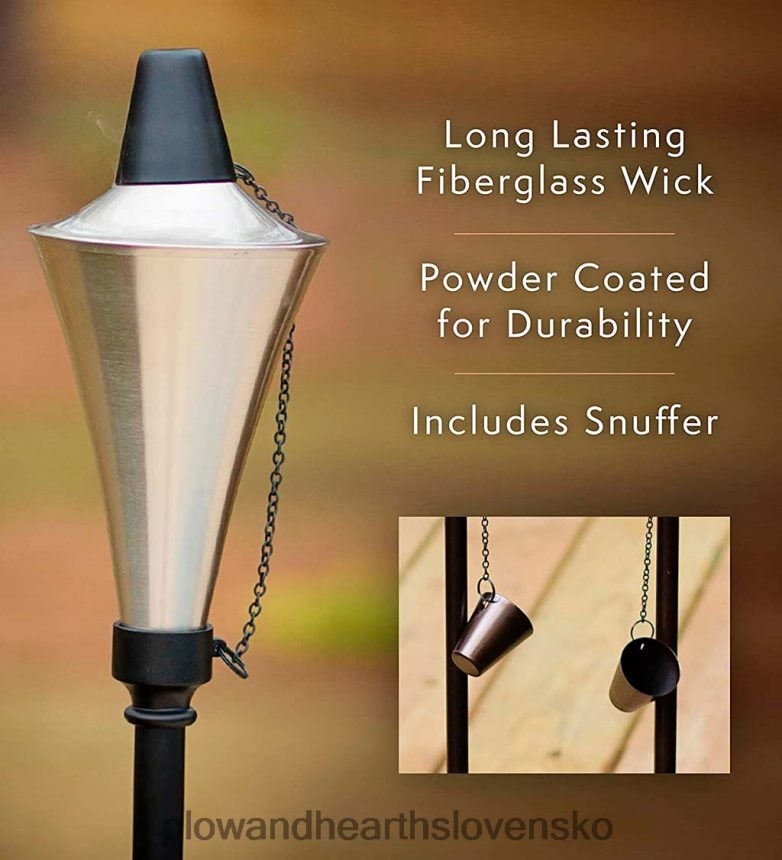 Plow & Hearth Záhradné baterky 4 v 1, sada 4 ks - karamel 6P208P347 dvor a záhrada