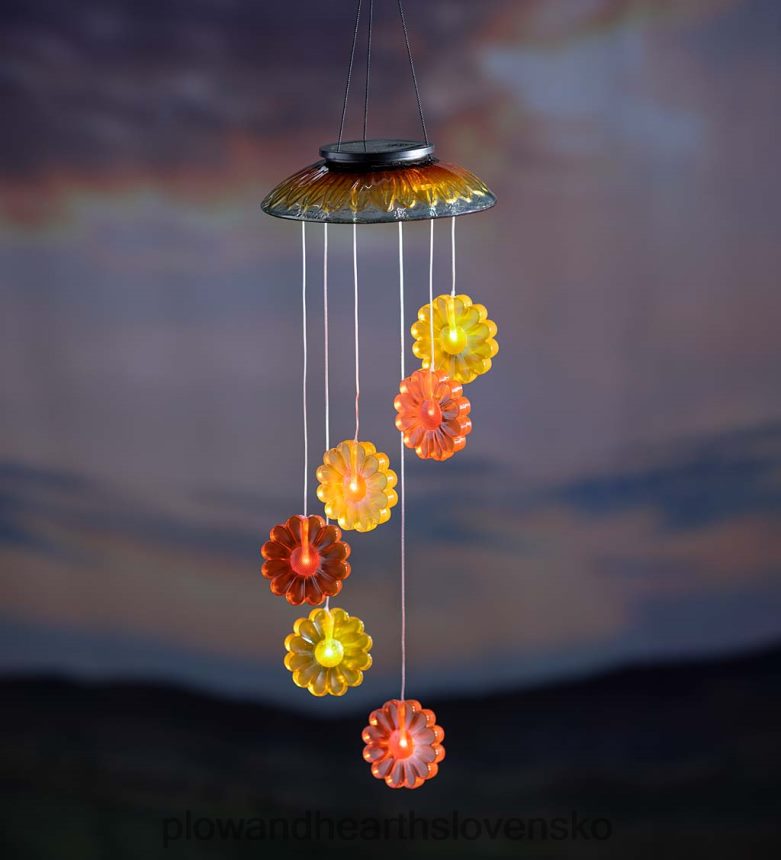 Plow & Hearth farebný solárny mobil so slnečnicami 6P208P373 dvor a záhrada