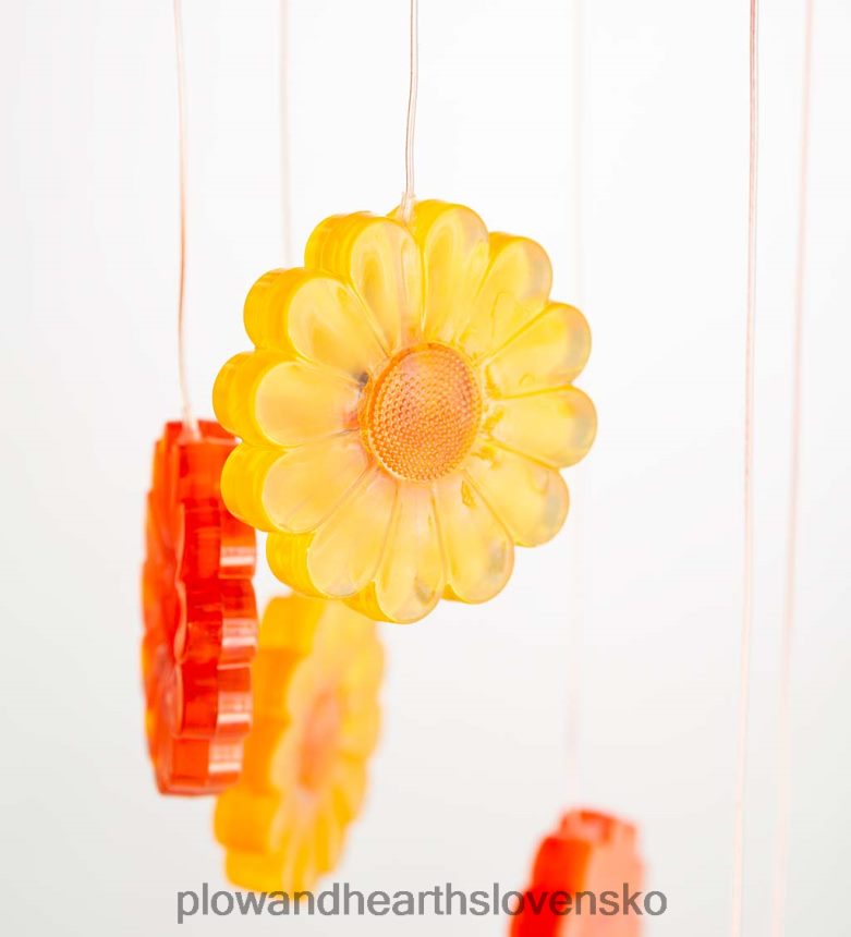 Plow & Hearth farebný solárny mobil so slnečnicami 6P208P373 dvor a záhrada