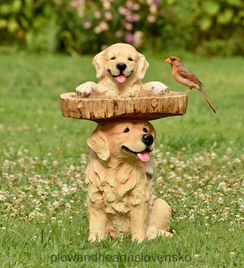 Plow & Hearth hravé šteniatka kúpanie pre vtáky 6P208P90 dvor a záhrada