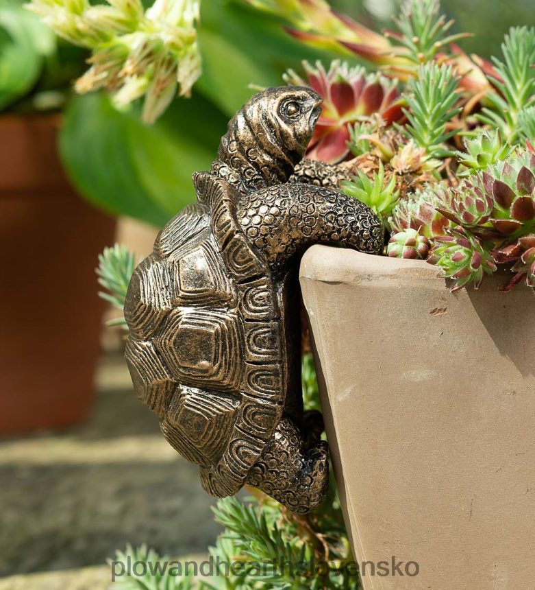 Plow & Hearth korytnačka hrniec kamoš vešiak na hrniec 6P208P395 dvor a záhrada
