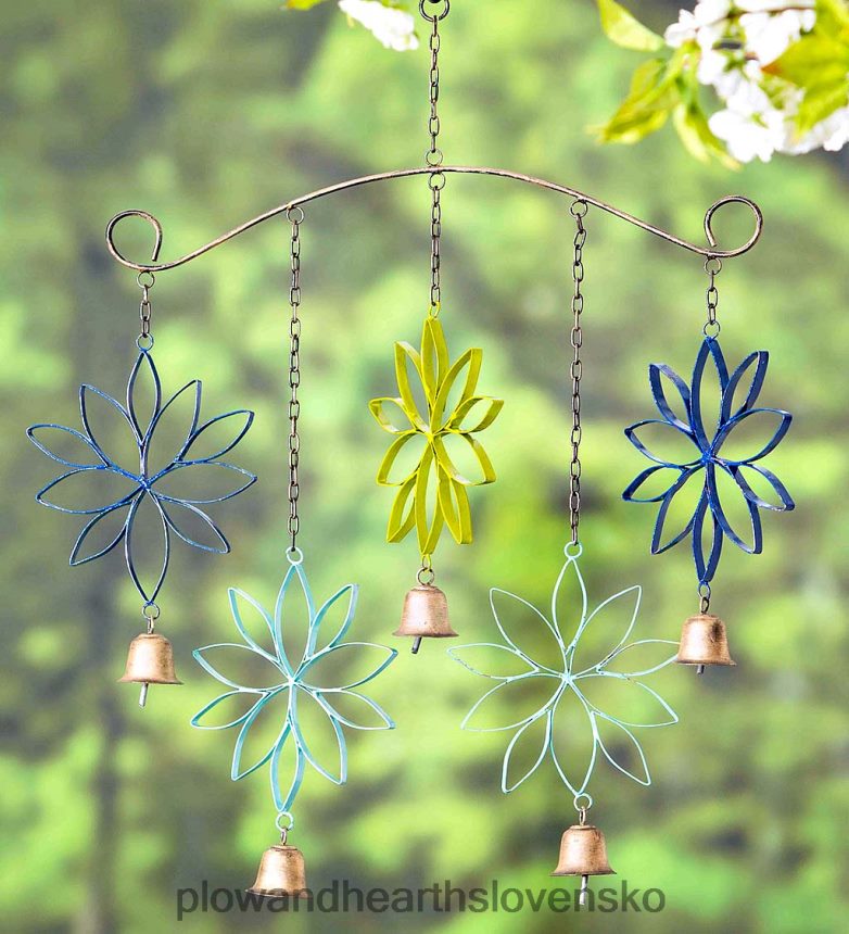 Plow & Hearth kvetinová zvonkohra so zvončekmi 6P208P323 dvor a záhrada