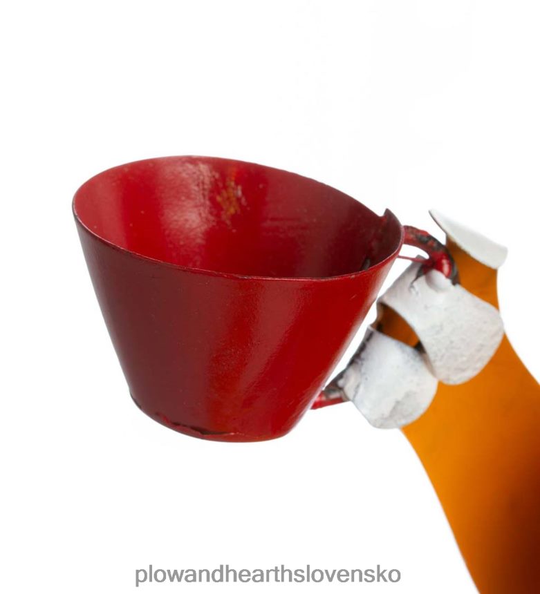 Plow & Hearth recyklovaný kov kávová žaba záhradné umenie 6P208P81 dvor a záhrada