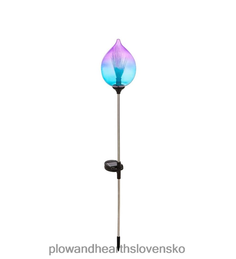 Plow & Hearth solárna baterka z optických vlákien - modrá 6P208P403 dvor a záhrada