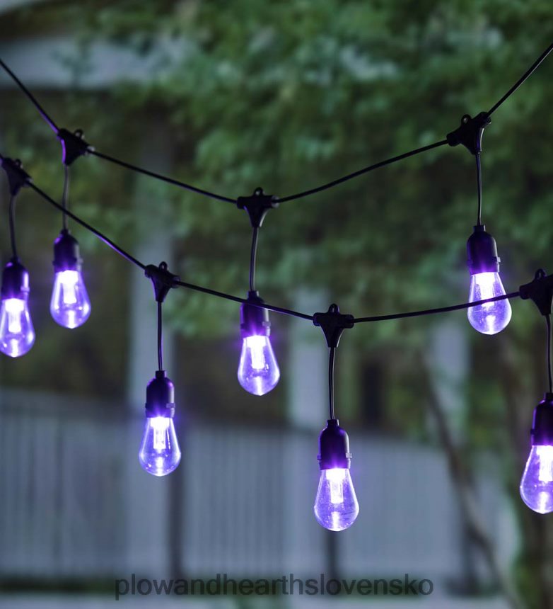 Plow & Hearth solárne viacfarebné strunové svetlá 6P208P409 dvor a záhrada