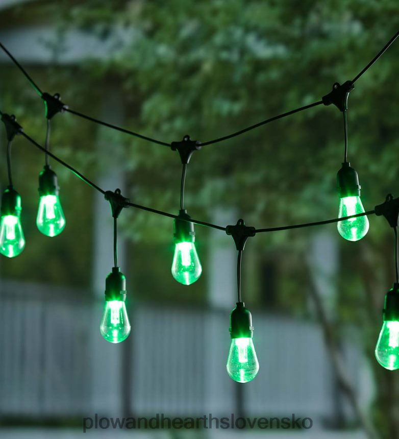 Plow & Hearth solárne viacfarebné strunové svetlá 6P208P409 dvor a záhrada