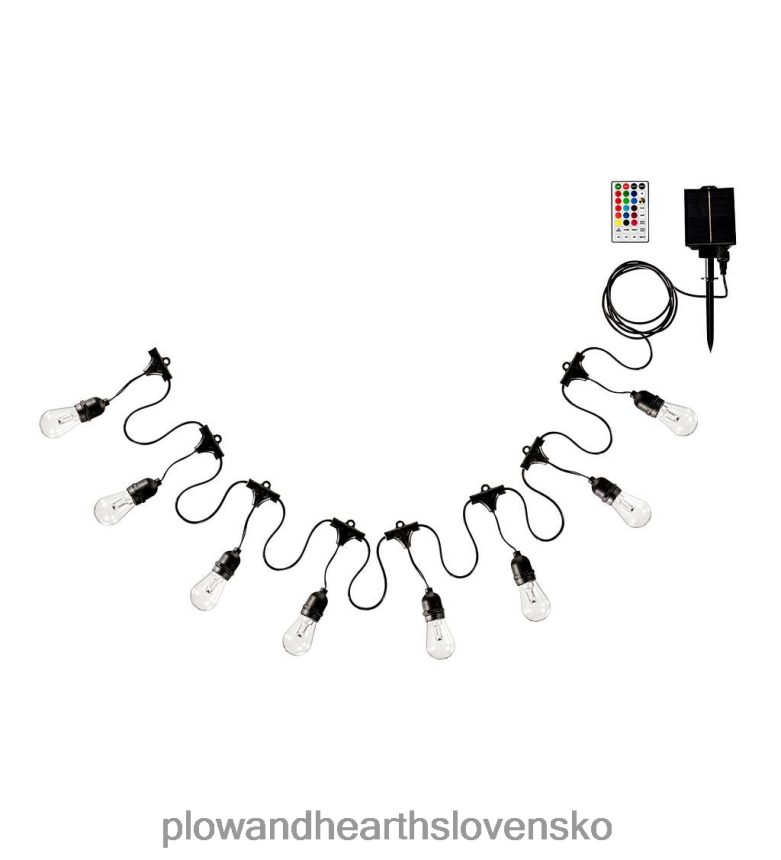 Plow & Hearth solárne viacfarebné strunové svetlá 6P208P409 dvor a záhrada